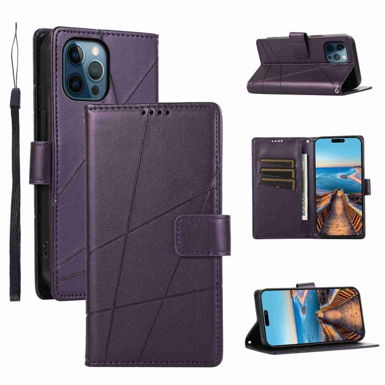 PU Genuine Leather Texture Embossed Line Phone Case, For iPhone 12 Pro, For iPhone 12 mini, For iPhone 11 Pro Max, For iPhone 11