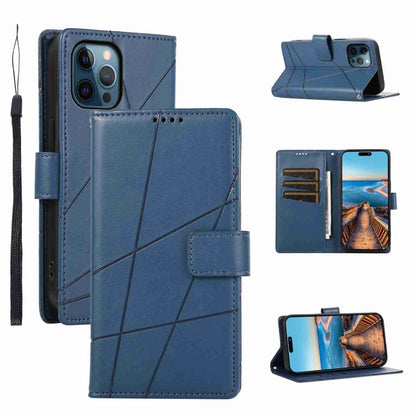 PU Genuine Leather Texture Embossed Line Phone Case, For iPhone 13, For iPhone 13 mini, For iPhone 12, For iPhone 12 Pro Max