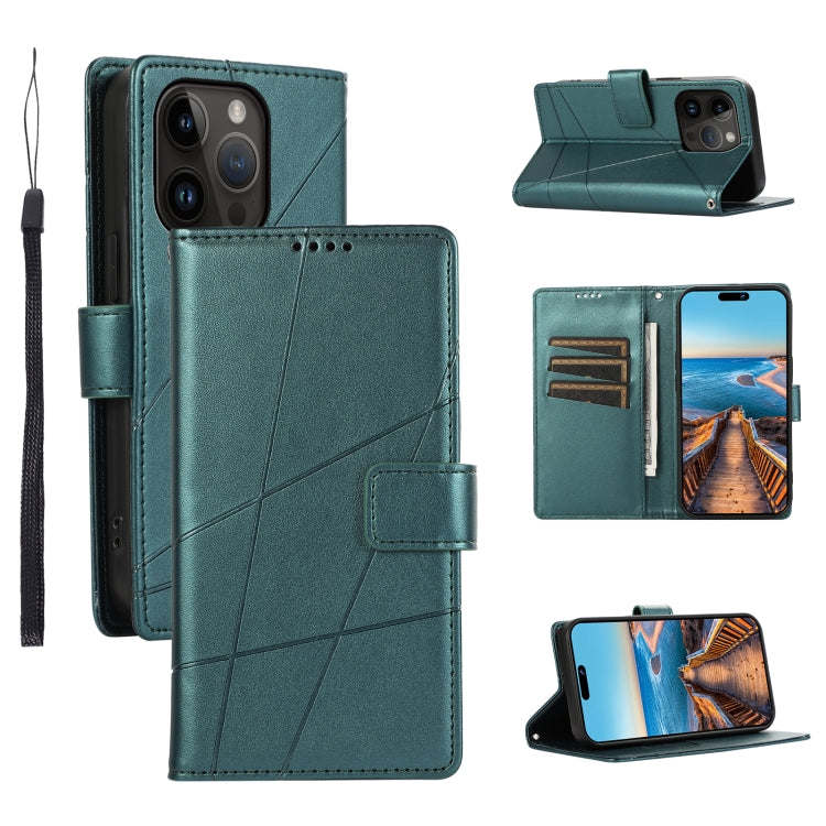 PU Genuine Leather Texture Embossed Line Phone Case, For iPhone 15, For iPhone 14 Plus, For iPhone 14, For iPhone 14 Pro