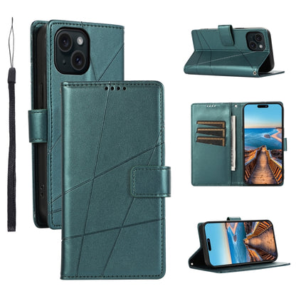 PU Genuine Leather Texture Embossed Line Phone Case, For iPhone 15, For iPhone 14 Plus, For iPhone 14, For iPhone 14 Pro