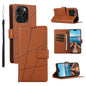 PU Genuine Leather Texture Embossed Line Phone Case, For iPhone 16, For iPhone 15 Pro Max, For iPhone 15 Pro, For iPhone 15 Plus