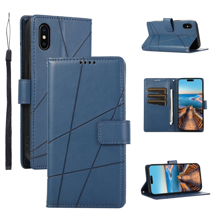 PU Genuine Leather Texture Embossed Line Phone Case, For iPhone 11 Pro, For iPhone XS / X, For iPhone XR, For iPhone XS Max