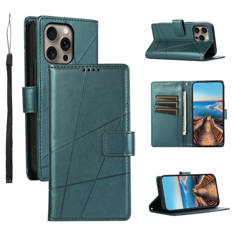 PU Genuine Leather Texture Embossed Line Phone Case, For iPhone Air, For iPhone 16 Pro Max, For iPhone 16 Pro, For iPhone 16 Plus