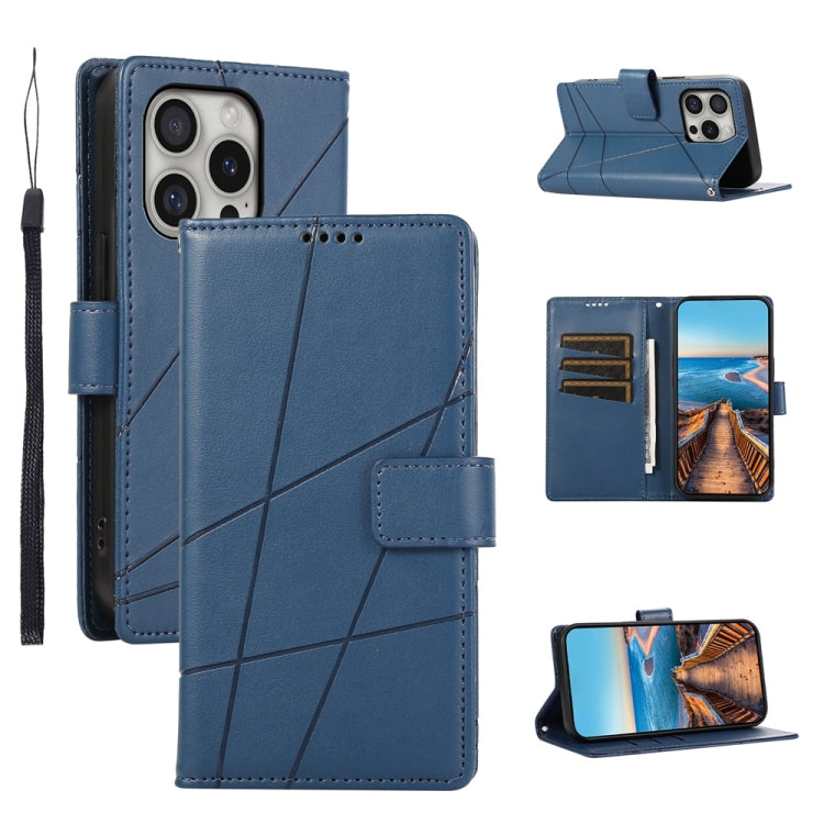 PU Genuine Leather Texture Embossed Line Phone Case, For iPhone Air, For iPhone 16 Pro Max, For iPhone 16 Pro, For iPhone 16 Plus