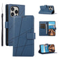 PU Genuine Leather Texture Embossed Line Phone Case, For iPhone Air, For iPhone 16 Pro Max, For iPhone 16 Pro, For iPhone 16 Plus
