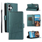 PU Genuine Leather Texture Embossed Line Phone Case, For iPhone 16, For iPhone 15 Pro Max, For iPhone 15 Pro, For iPhone 15 Plus
