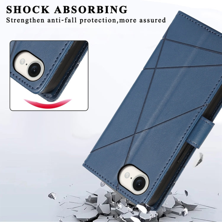 PU Genuine Leather Texture Embossed Line Phone Case, For iPhone 17e / 16e, For iPhone 17 Pro Max, For iPhone 17 Pro, For iPhone 17