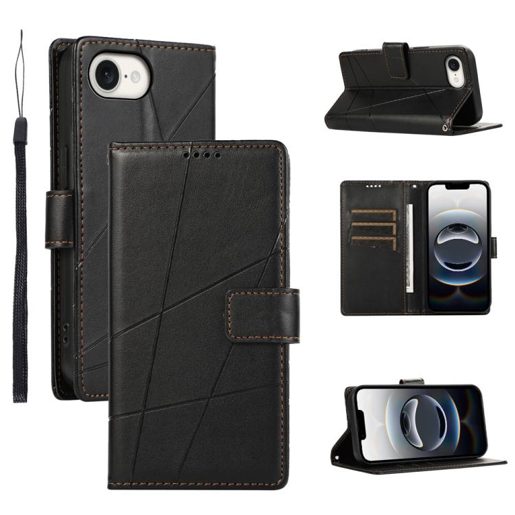 PU Genuine Leather Texture Embossed Line Phone Case, For iPhone 17e / 16e, For iPhone 17 Pro Max, For iPhone 17 Pro, For iPhone 17