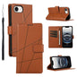 PU Genuine Leather Texture Embossed Line Phone Case, For iPhone 17e / 16e, For iPhone 17 Pro Max, For iPhone 17 Pro, For iPhone 17