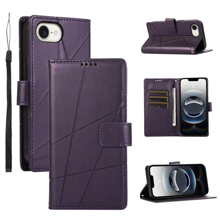 PU Genuine Leather Texture Embossed Line Phone Case, For iPhone 17e / 16e, For iPhone 17 Pro Max, For iPhone 17 Pro, For iPhone 17