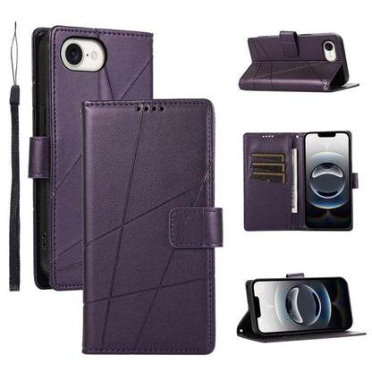 PU Genuine Leather Texture Embossed Line Phone Case, For iPhone 17e / 16e, For iPhone 17 Pro Max, For iPhone 17 Pro, For iPhone 17