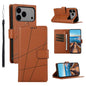 PU Genuine Leather Texture Embossed Line Phone Case, For iPhone 17e / 16e, For iPhone 17 Pro Max, For iPhone 17 Pro, For iPhone 17