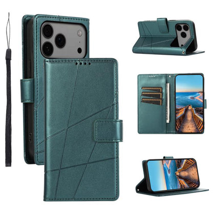 PU Genuine Leather Texture Embossed Line Phone Case, For iPhone 17e / 16e, For iPhone 17 Pro Max, For iPhone 17 Pro, For iPhone 17