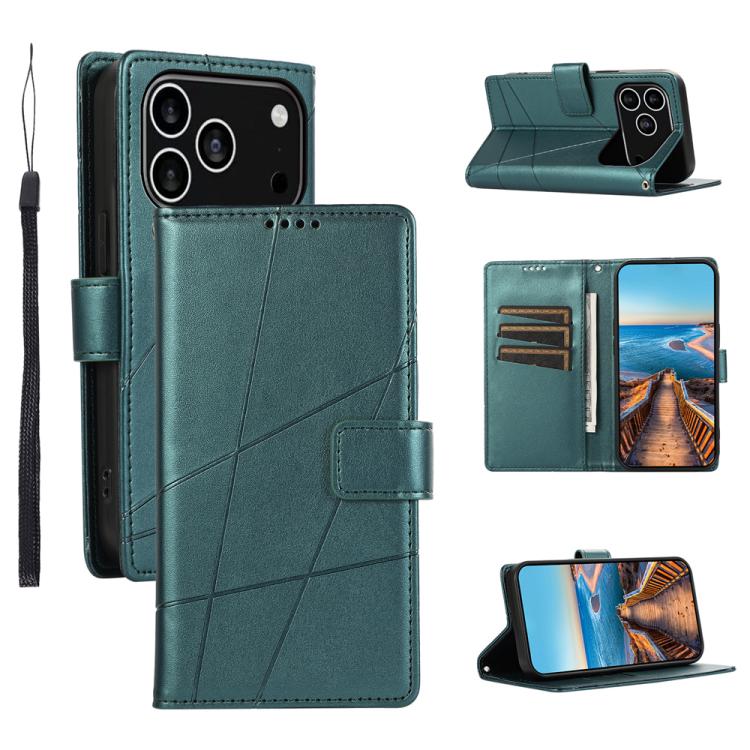 PU Genuine Leather Texture Embossed Line Phone Case, For iPhone 17e / 16e, For iPhone 17 Pro Max, For iPhone 17 Pro, For iPhone 17