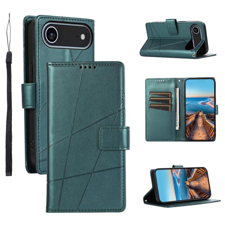 PU Genuine Leather Texture Embossed Line Phone Case, For iPhone Air, For iPhone 16 Pro Max, For iPhone 16 Pro, For iPhone 16 Plus