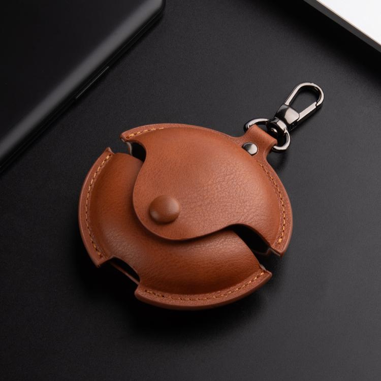 Business Leather Earphone Protective Case with Hook, For Huawei FreeBuds 7i, For Huawei FreeClip