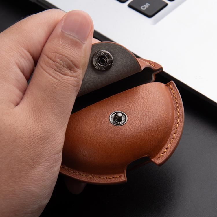 Business Leather Earphone Protective Case with Hook, For Huawei FreeBuds 7i, For Huawei FreeClip