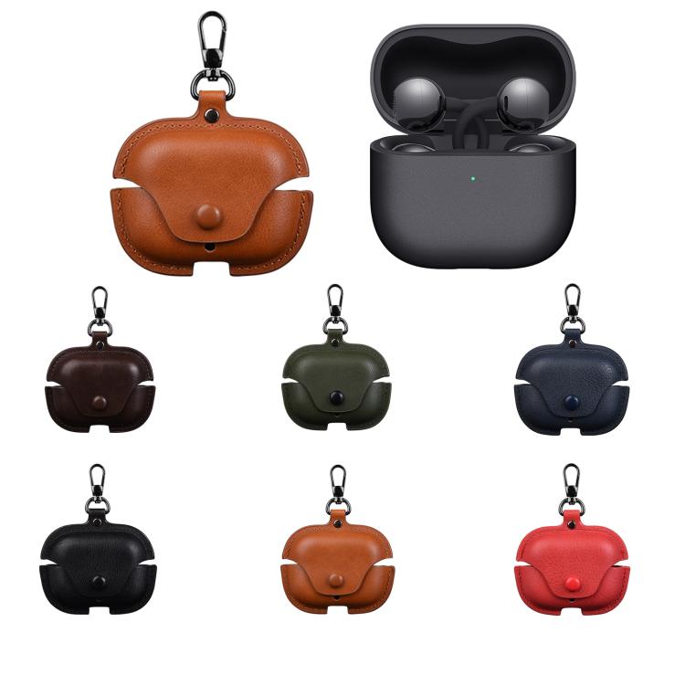 Business Leather Earphone Protective Case with Hook