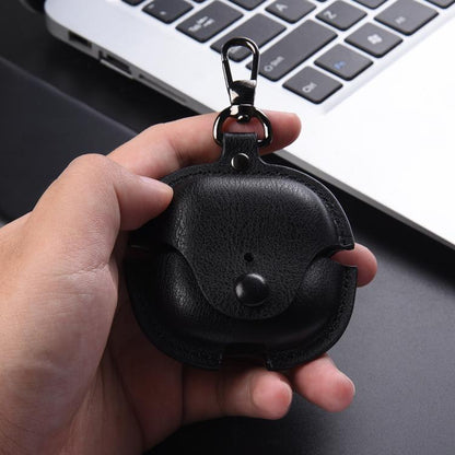 Business Leather Earphone Protective Case with Hook