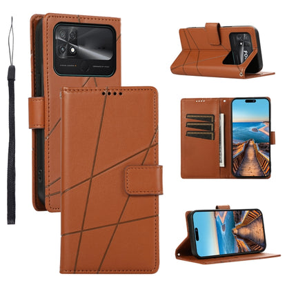 PU Genuine Leather Texture Embossed Line Phone Case, Series 2