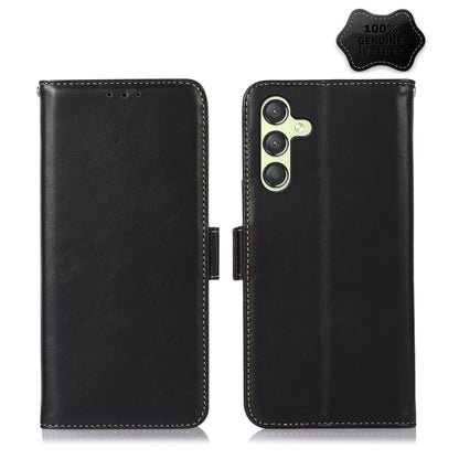 Magnetic Crazy Horse Texture Genuine Leather RFID Phone Case, For Xiaomi 14