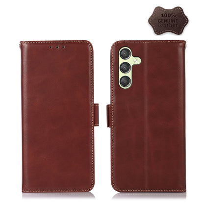 Magnetic Crazy Horse Texture Genuine Leather RFID Phone Case, For Xiaomi 14