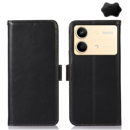 Magnetic Crazy Horse Texture Genuine Leather RFID Phone Case, For Xiaomi Redmi A3, For Xiaomi Redmi 13C 4G/5G/Poco C65/Poco M6, For Xiaomi Redmi Note 13 Pro 4G/Poco M6 Pro, For Xiaomi Redmi K70E/Poco X6 Pro, For Xiaomi Redmi Note 13R Pro���������������...