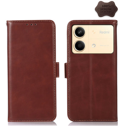 Magnetic Crazy Horse Texture Genuine Leather RFID Phone Case, For Xiaomi Redmi A3, For Xiaomi Redmi 13C 4G/5G/Poco C65/Poco M6, For Xiaomi Redmi Note 13 Pro 4G/Poco M6 Pro, For Xiaomi Redmi K70E/Poco X6 Pro, For Xiaomi Redmi Note 13R Pro���������������...