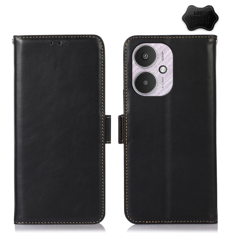 Magnetic Crazy Horse Texture Genuine Leather RFID Phone Case, For Xiaomi Redmi A3, For Xiaomi Redmi 13C 4G/5G/Poco C65/Poco M6, For Xiaomi Redmi Note 13 Pro 4G/Poco M6 Pro, For Xiaomi Redmi K70E/Poco X6 Pro, For Xiaomi Redmi Note 13R Pro���������������...