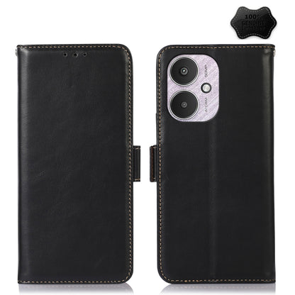 Magnetic Crazy Horse Texture Genuine Leather RFID Phone Case, For Xiaomi Redmi A3, For Xiaomi Redmi 13C 4G/5G/Poco C65/Poco M6, For Xiaomi Redmi Note 13 Pro 4G/Poco M6 Pro, For Xiaomi Redmi K70E/Poco X6 Pro, For Xiaomi Redmi Note 13R Pro���������������...