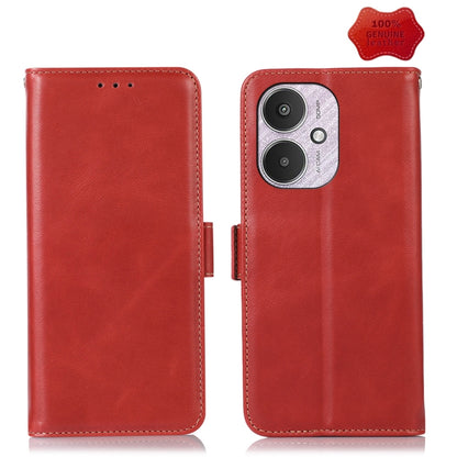 Magnetic Crazy Horse Texture Genuine Leather RFID Phone Case, For Xiaomi Redmi A3, For Xiaomi Redmi 13C 4G/5G/Poco C65/Poco M6, For Xiaomi Redmi Note 13 Pro 4G/Poco M6 Pro, For Xiaomi Redmi K70E/Poco X6 Pro, For Xiaomi Redmi Note 13R Pro���������������...