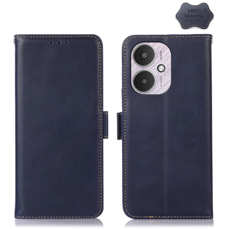 Magnetic Crazy Horse Texture Genuine Leather RFID Phone Case, For Xiaomi Redmi A3, For Xiaomi Redmi 13C 4G/5G/Poco C65/Poco M6, For Xiaomi Redmi Note 13 Pro 4G/Poco M6 Pro, For Xiaomi Redmi K70E/Poco X6 Pro, For Xiaomi Redmi Note 13R Pro���������������...