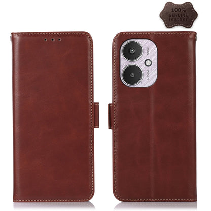 Magnetic Crazy Horse Texture Genuine Leather RFID Phone Case, For Xiaomi Redmi A3, For Xiaomi Redmi 13C 4G/5G/Poco C65/Poco M6, For Xiaomi Redmi Note 13 Pro 4G/Poco M6 Pro, For Xiaomi Redmi K70E/Poco X6 Pro, For Xiaomi Redmi Note 13R Pro���������������...