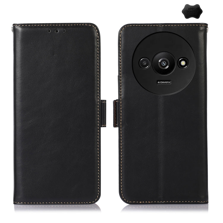 Magnetic Crazy Horse Texture Genuine Leather RFID Phone Case, For Xiaomi Redmi A3, For Xiaomi Redmi 13C 4G/5G/Poco C65/Poco M6, For Xiaomi Redmi Note 13 Pro 4G/Poco M6 Pro, For Xiaomi Redmi K70E/Poco X6 Pro, For Xiaomi Redmi Note 13R Pro���������������...