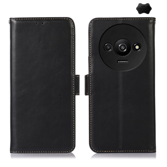 Magnetic Crazy Horse Texture Genuine Leather RFID Phone Case, For Xiaomi Redmi A3, For Xiaomi Redmi 13C 4G/5G/Poco C65/Poco M6, For Xiaomi Redmi Note 13 Pro 4G/Poco M6 Pro, For Xiaomi Redmi K70E/Poco X6 Pro, For Xiaomi Redmi Note 13R Pro���������������...