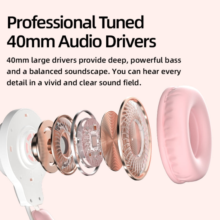 G35 Cute Cat RGB Head-mounted Wired Gaming Earphone