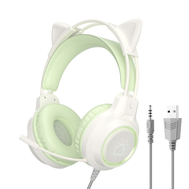 G35 Cute Cat RGB Head-mounted Wired Gaming Earphone