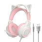 G35 Cute Cat RGB Head-mounted Wired Gaming Earphone
