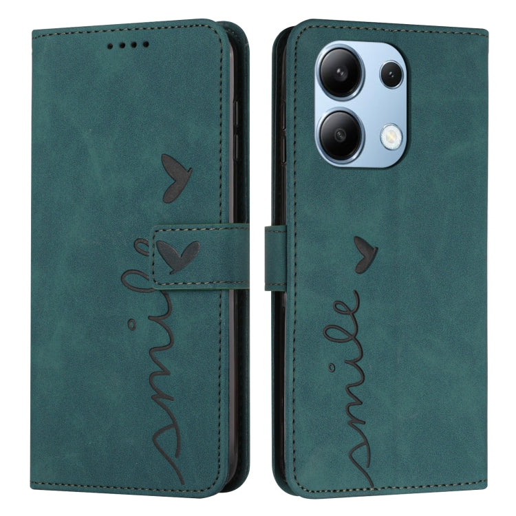 Skin Feel Heart Embossed Leather Phone Case with Long Lanyard, Series 3