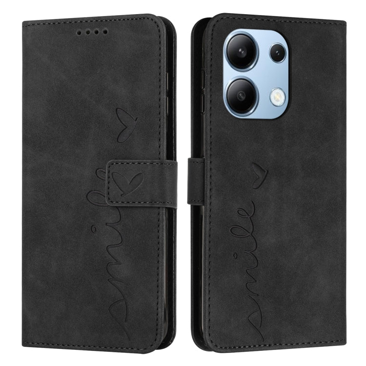 Skin Feel Heart Embossed Leather Phone Case with Long Lanyard, Series 3