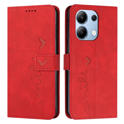Skin Feel Heart Embossed Leather Phone Case with Long Lanyard, Series 3