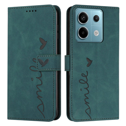 Skin Feel Heart Embossed Leather Phone Case with Long Lanyard, Series 3