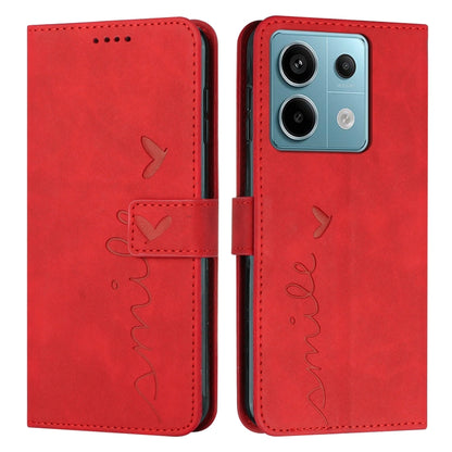Skin Feel Heart Embossed Leather Phone Case with Long Lanyard, Series 3