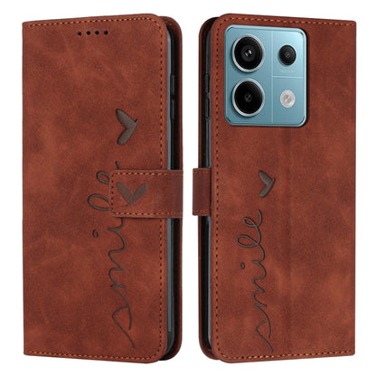 Skin Feel Heart Embossed Leather Phone Case with Long Lanyard, Series 3