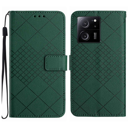 Rhombic Grid Texture Leather Phone Case, Series 1