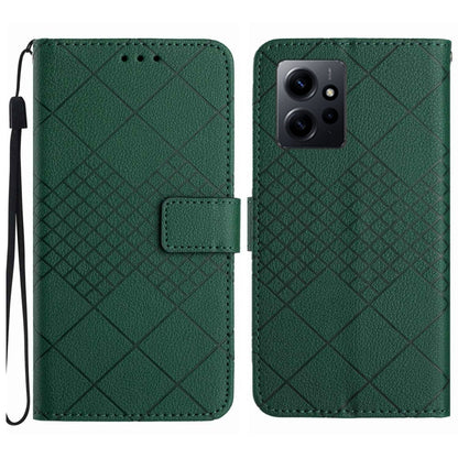 Rhombic Grid Texture Leather Phone Case, Series 1