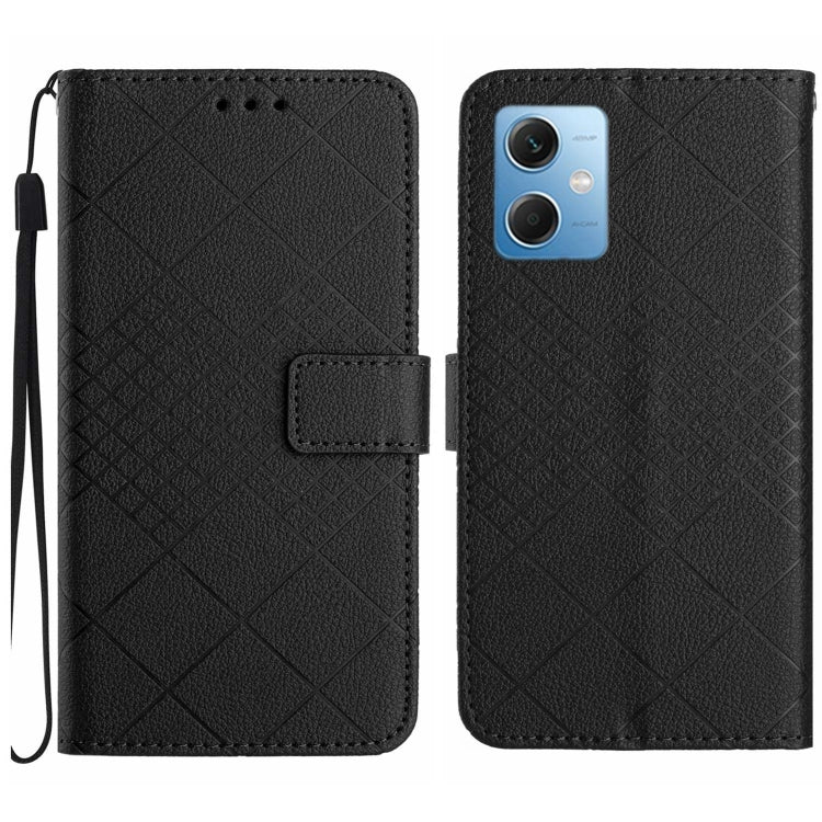 Rhombic Grid Texture Leather Phone Case, Series 1