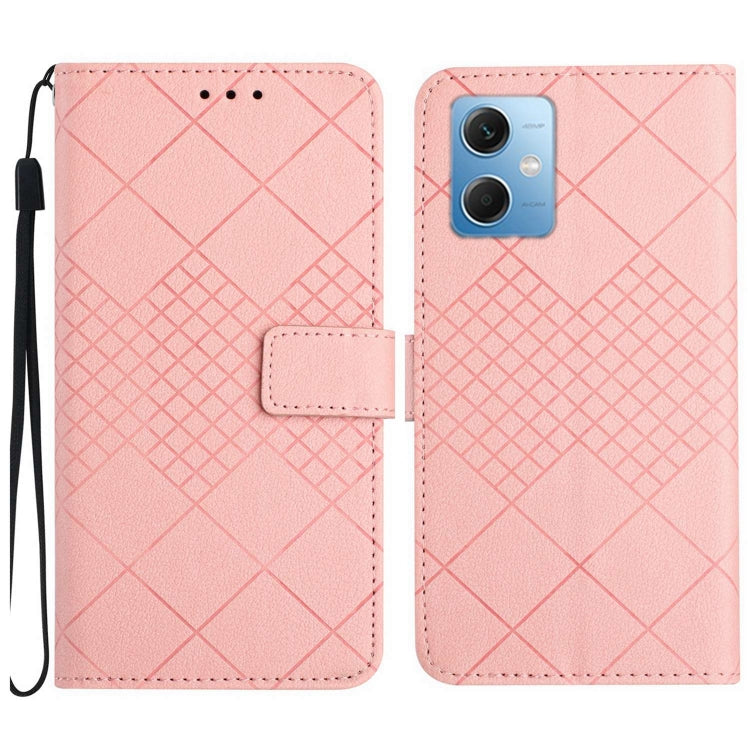 Rhombic Grid Texture Leather Phone Case, Series 1