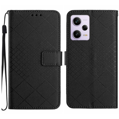 Rhombic Grid Texture Leather Phone Case, Series 1