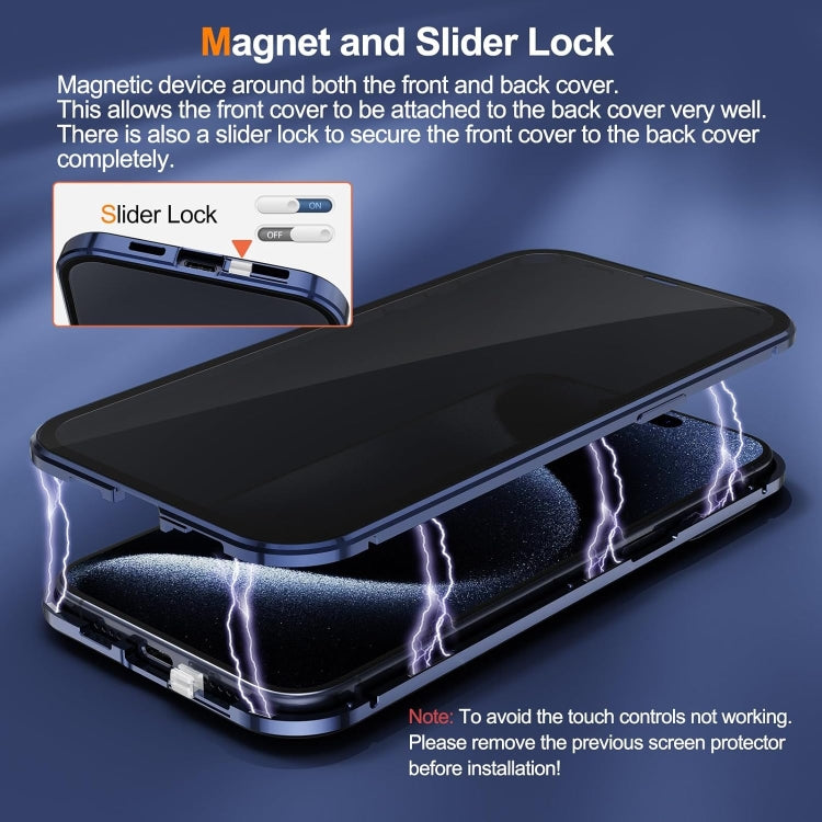 Anti-peeping Magnetic Double-sided Tempered Glass Phone Case